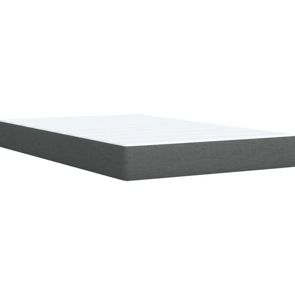 vidaXL Cama box spring con colchón tela 80x200 cm Gris oscuro Outlet