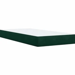 vidaXL Cama box spring con colchón terciopelo 80x200 cm Verde oscuro Sale