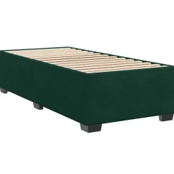 vidaXL Cama box spring con colchón terciopelo 80x200 cm Verde oscuro Sale