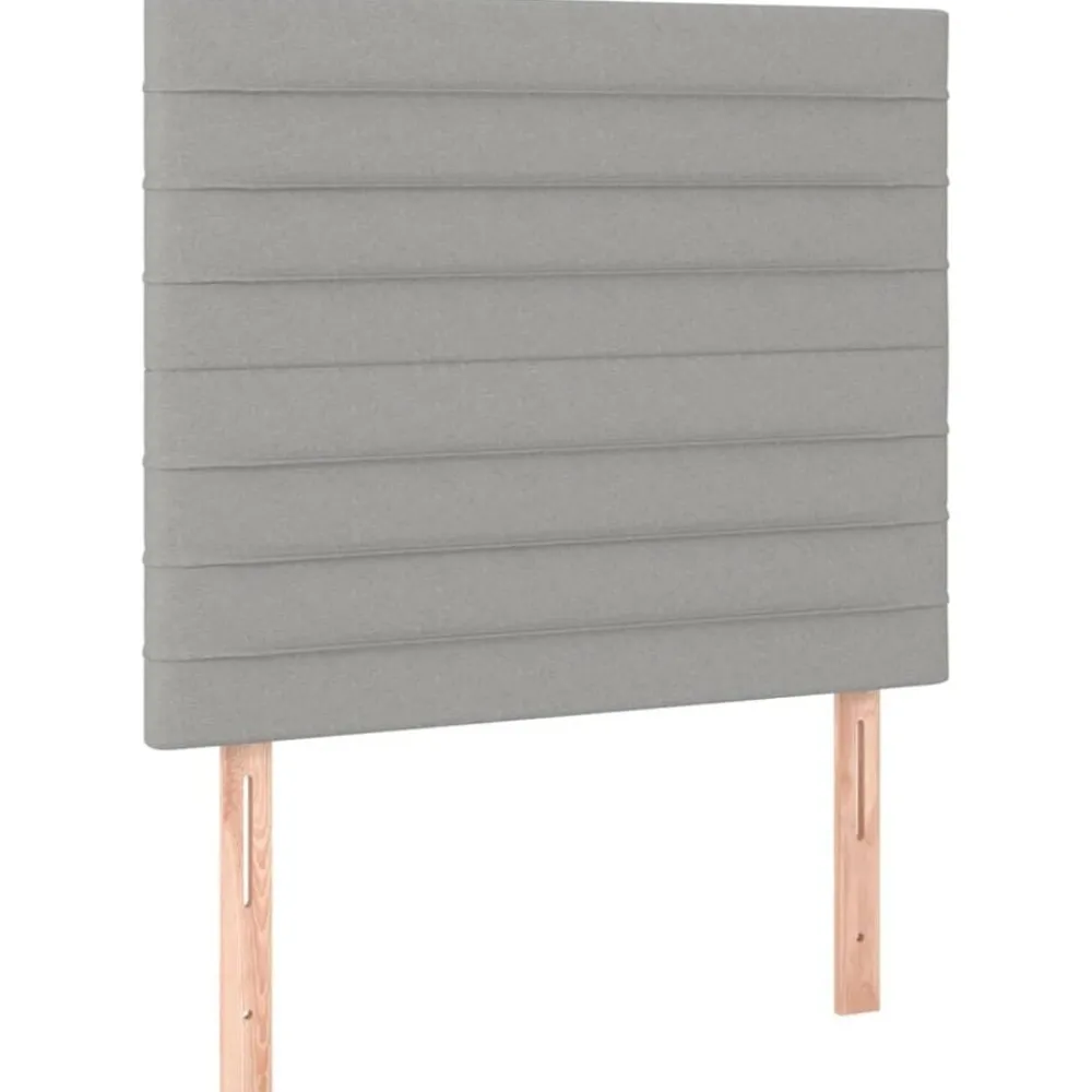 vidaXL Cama box spring con colchón tela 80x200 cm Gris claro Online