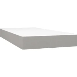 vidaXL Cama box spring con colchón tela 80x200 cm Gris claro Online