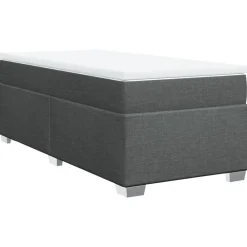 vidaXL Cama box spring con colchón tela 90x190 cm Gris oscuro Discount