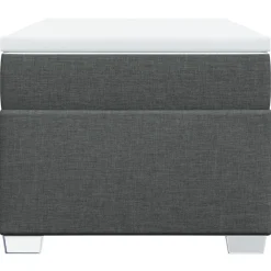 vidaXL Cama box spring con colchón tela 90x190 cm Gris oscuro Discount