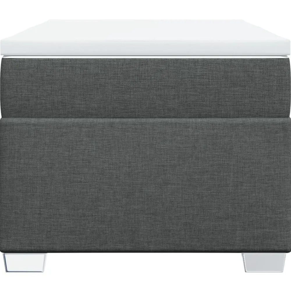 vidaXL Cama box spring con colchón tela 90x190 cm Gris oscuro Discount