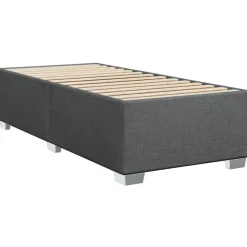 vidaXL Cama box spring con colchón tela 90x190 cm Gris oscuro Discount