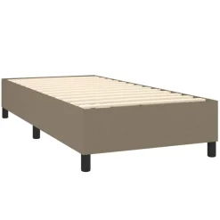 vidaXL Cama box spring con colchón tela gris taupe 80x200 cm Taupé Hot