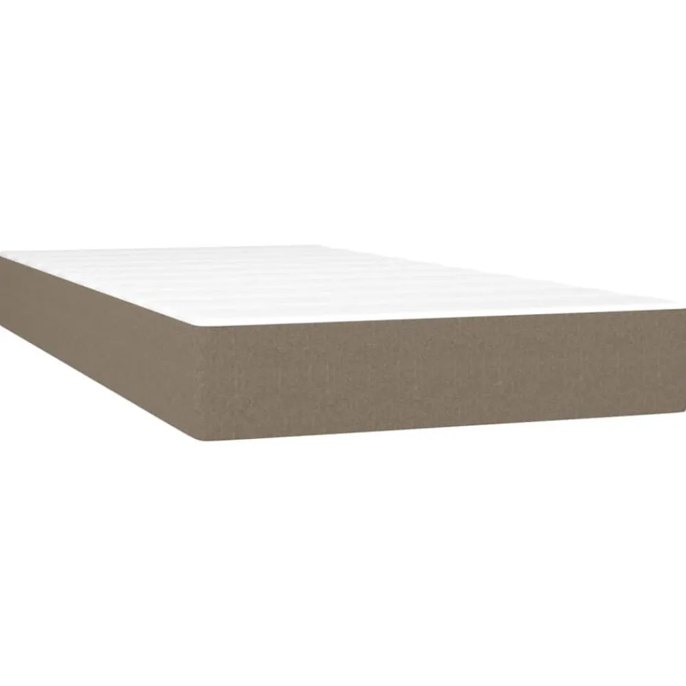vidaXL Cama box spring con colchón tela gris taupe 80x200 cm Taupé Hot
