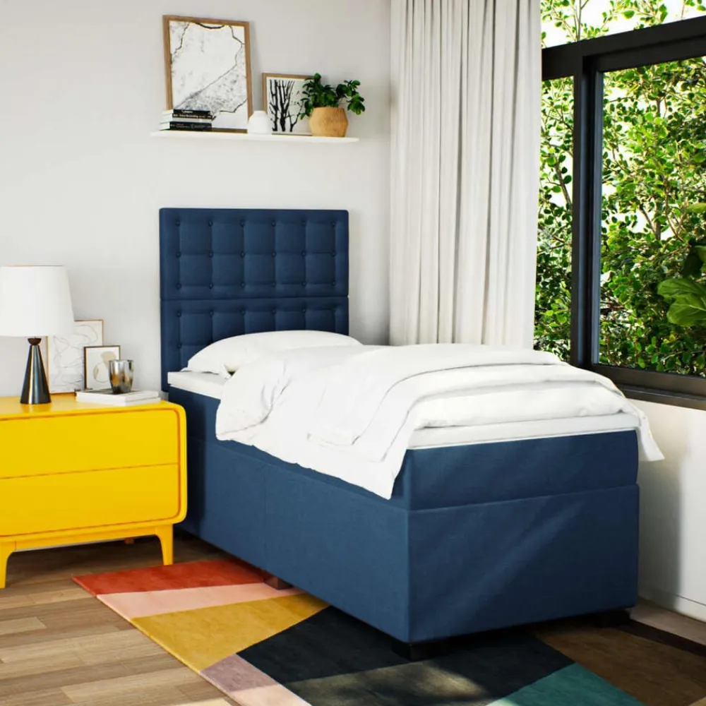vidaXL Camas Y Accesorios-Cama box spring con colchón tela 80x200 cm