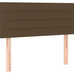 vidaXL Camas Y Accesorios-Cama box spring con colchón tela marrón oscuro 80x200 cm