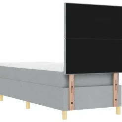 vidaXL Cama Box Spring LED con colchón 80 x 200 cm tela Gris claro New