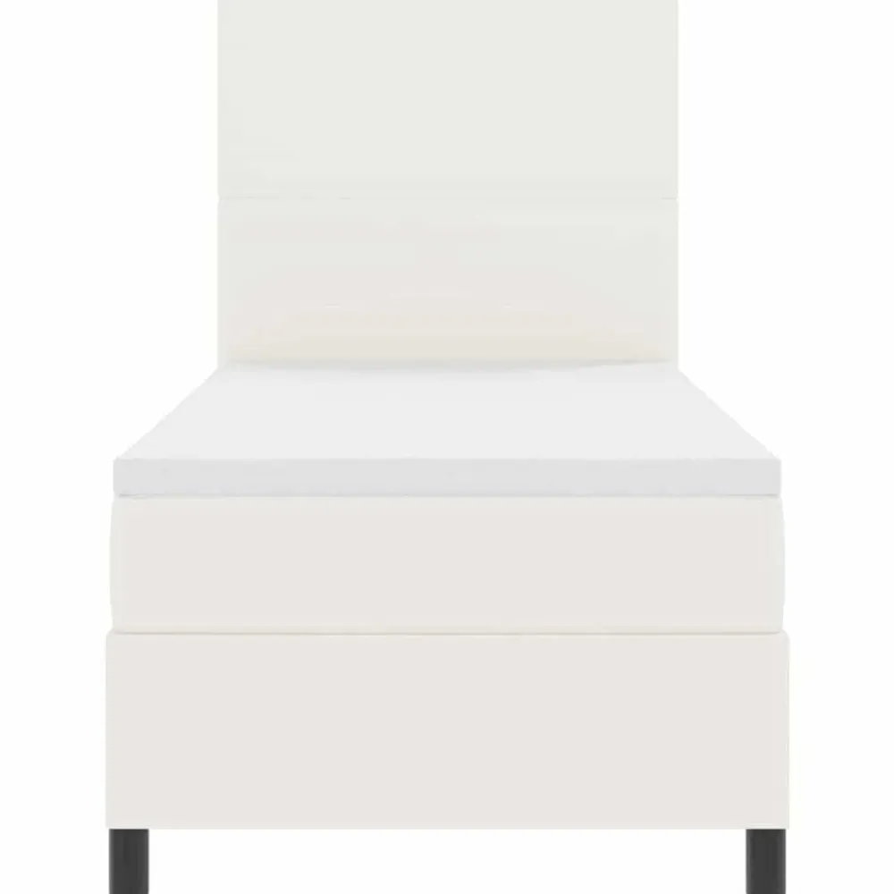 vidaXL Cama Box Spring LED y 80 x 200 cm Tela de Pana Crema New