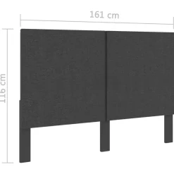 vidaXL Camas Y Accesorios-Cama box spring tela gris oscuro 160x200 cm