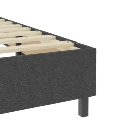 vidaXL Camas Y Accesorios-Cama box spring tela gris oscuro 160x200 cm