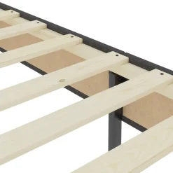 vidaXL Camas Y Accesorios-Cama box spring tela gris oscuro 160x200 cm