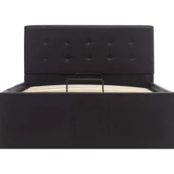 vidaXL Cama canapé hidráulica cuero sintético 90x200 cm Negro Best