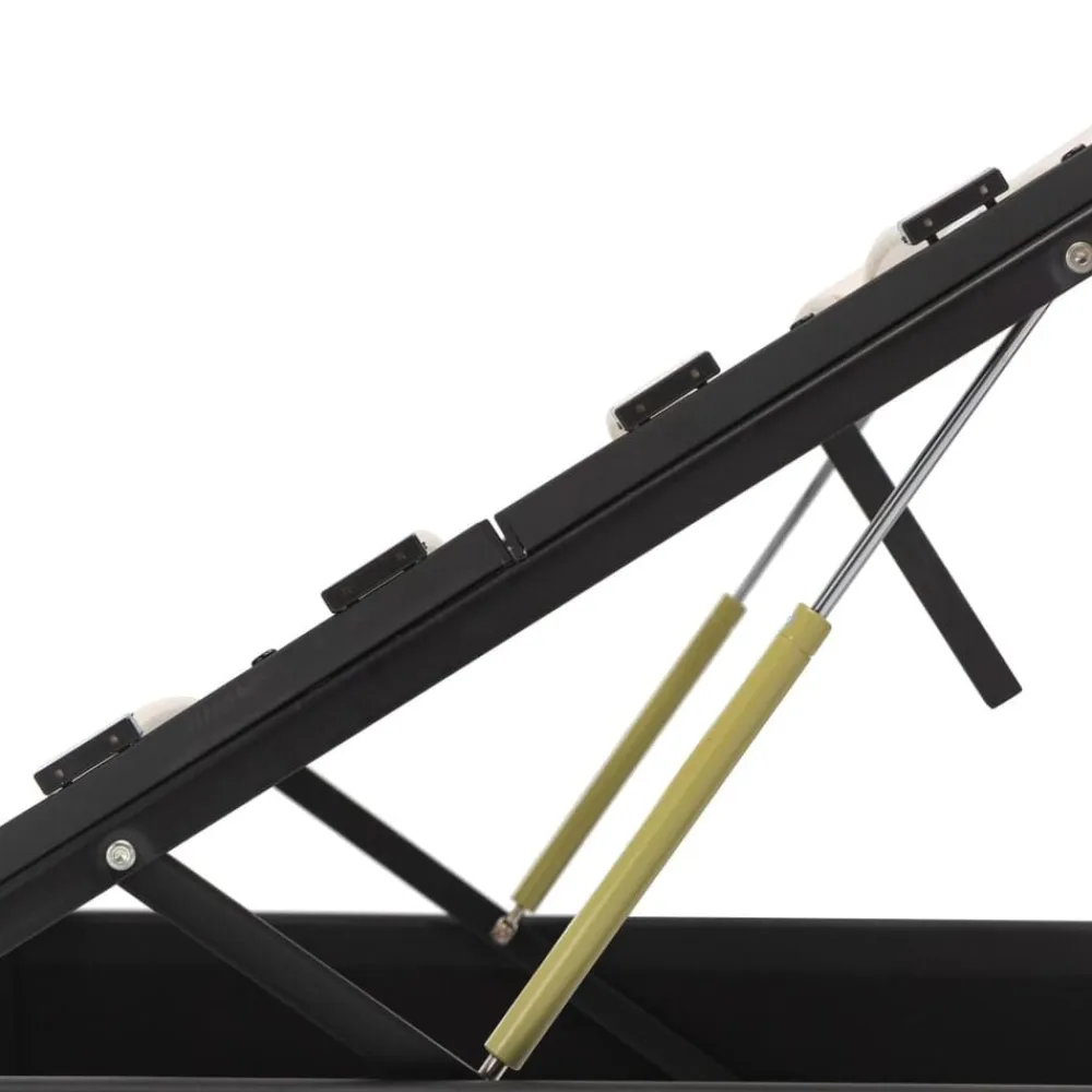 vidaXL Cama canapé hidráulica cuero sintético 90x200 cm Negro Best