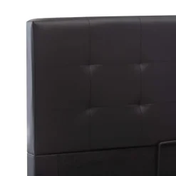 vidaXL Cama canapé hidráulica cuero sintético 90x200 cm Negro Best