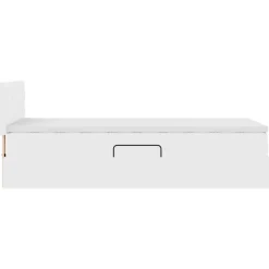 vidaXL Cama con almacenamiento y LED Puro 90 x 190 cm Cuero sintético White