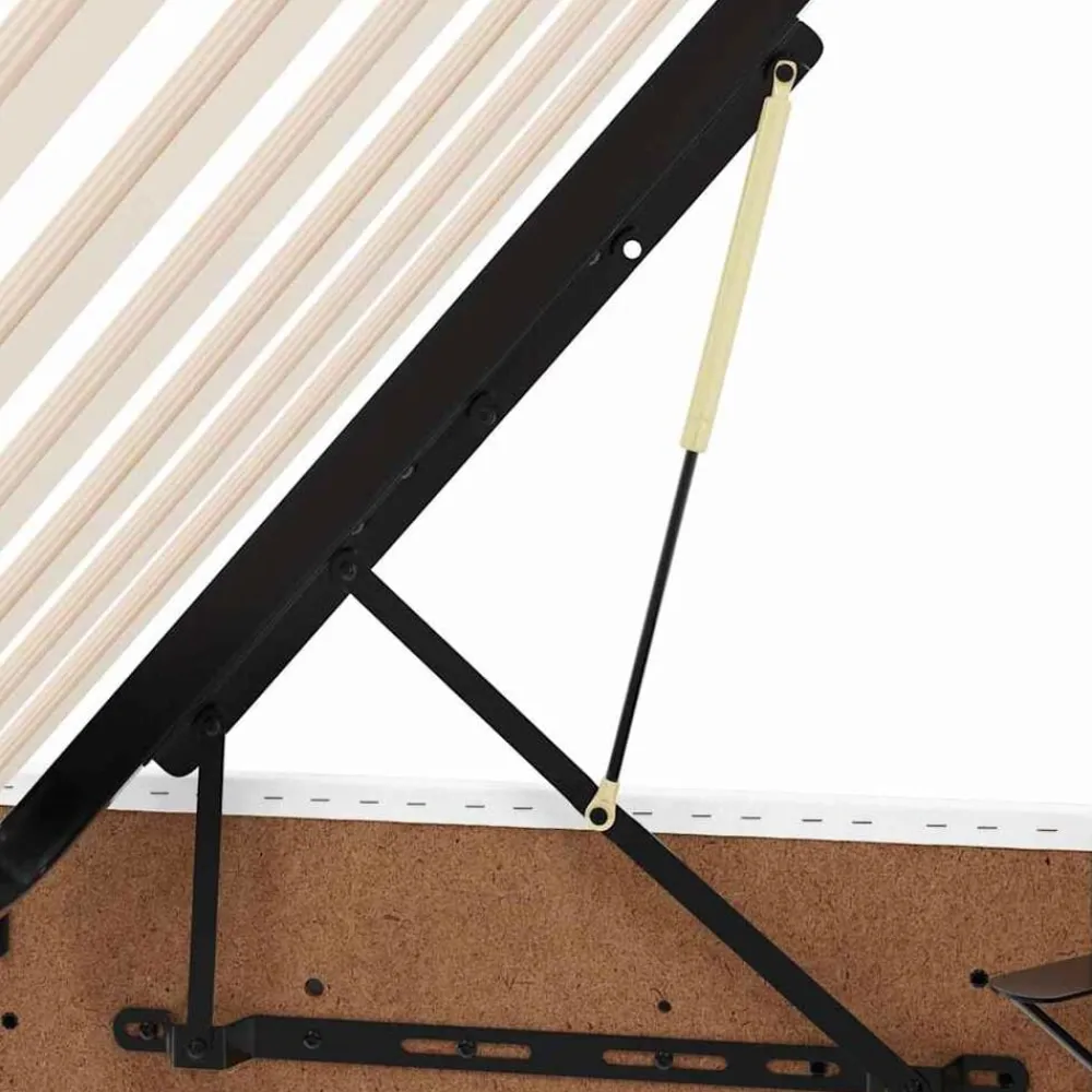 vidaXL Cama con almacenamiento y LED Puro 90 x 190 cm Cuero sintético White