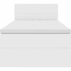 vidaXL Cama con almacenamiento y LED Puro 90 x 190 cm Cuero sintético White