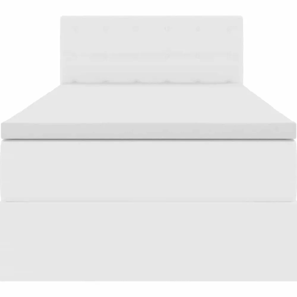 vidaXL Cama con almacenamiento y LED Puro 90 x 190 cm Cuero sintético White