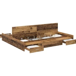 vidaXL Camas Y Accesorios-Cama con almacenamiento con cabecera 180 x 200 cm