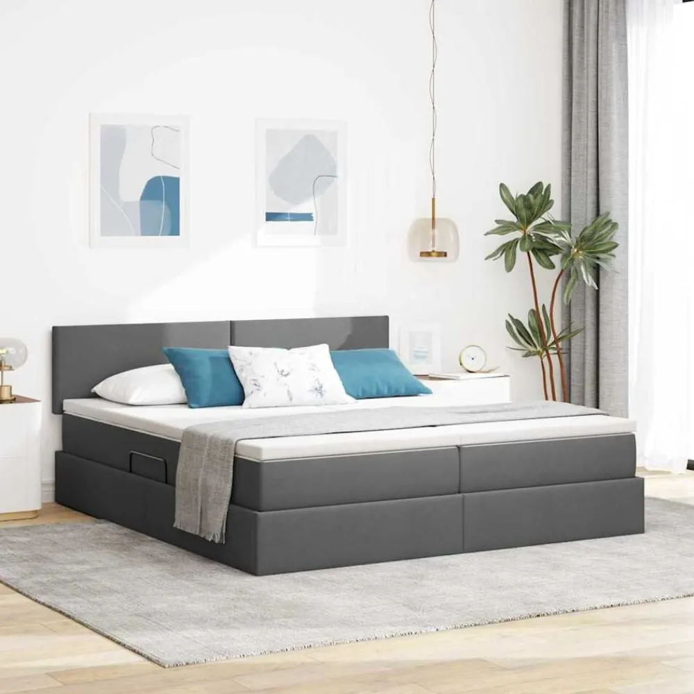 vidaXL Camas Y Accesorios-Cama con almacenamiento con colchón 180 x 200 cm
