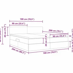 vidaXL Camas Y Accesorios-Cama con almacenamiento con colchón 180 x 200 cm
