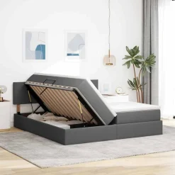 vidaXL Camas Y Accesorios-Cama con almacenamiento con colchón 180 x 200 cm
