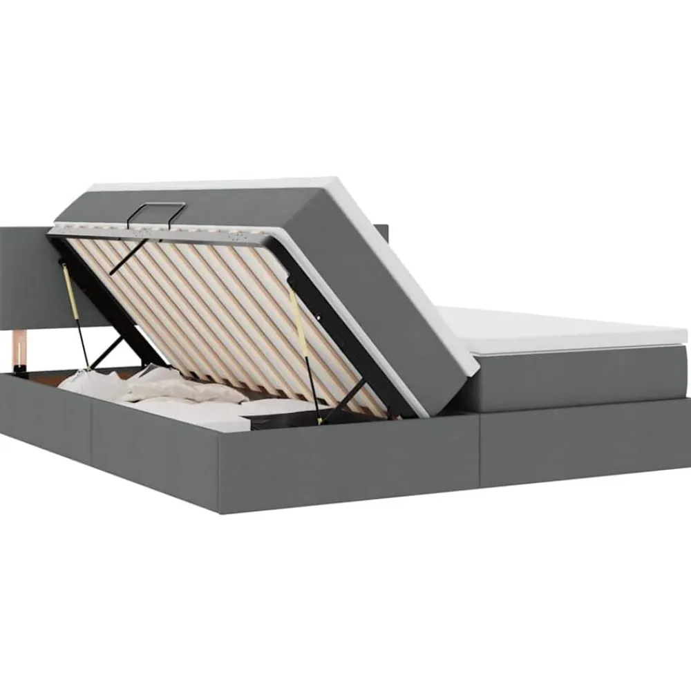 vidaXL Camas Y Accesorios-Cama con almacenamiento con colchón 180 x 200 cm