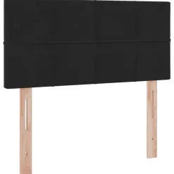 vidaXL Cama con almacenamiento y LED 90 x 190 cm Terciopelo Negro Sale