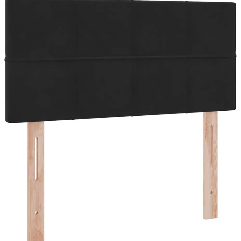 vidaXL Cama con almacenamiento y LED 90 x 190 cm Terciopelo Negro Sale