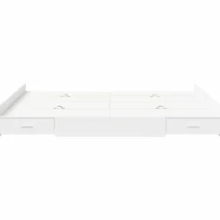 vidaXL Cama con almacenamiento 140 x 200 cm Madera contrachapada White Best