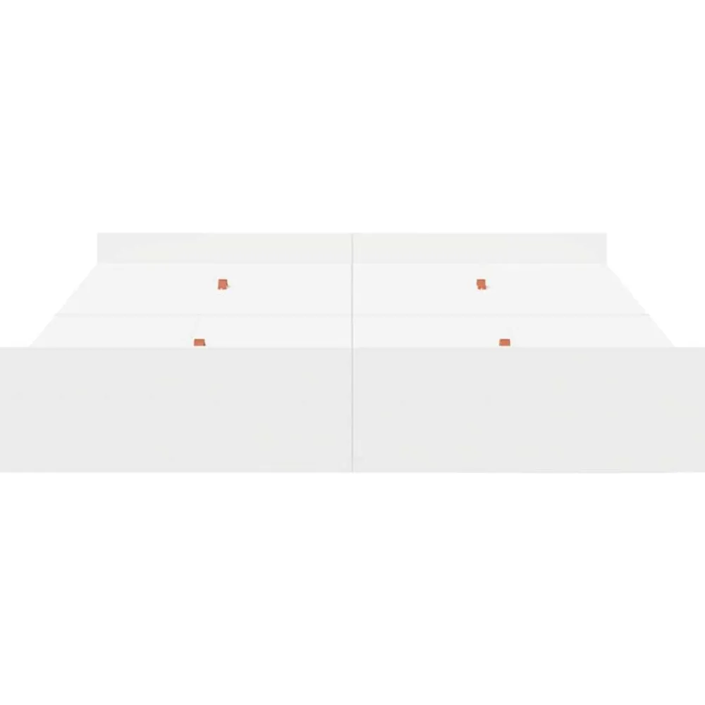 vidaXL Cama con almacenamiento 140 x 200 cm Madera contrachapada White Best