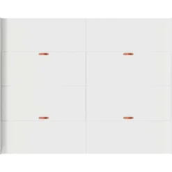 vidaXL Cama con almacenamiento 140 x 200 cm Madera contrachapada White Best