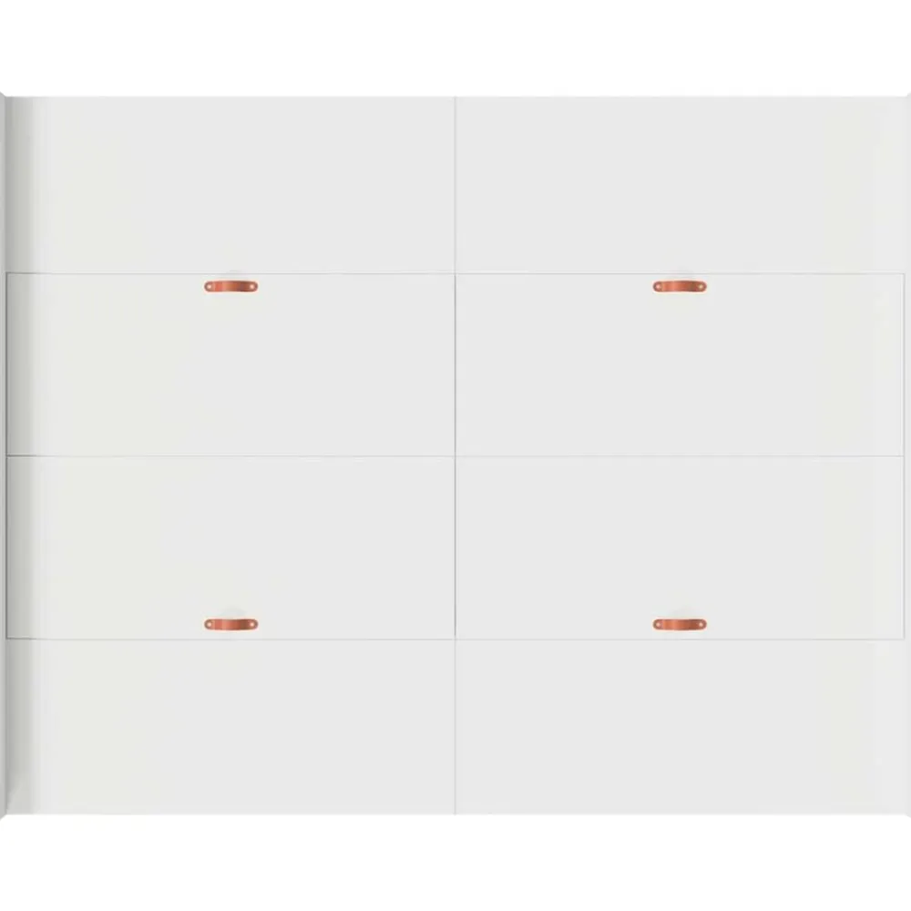 vidaXL Cama con almacenamiento 140 x 200 cm Madera contrachapada White Best