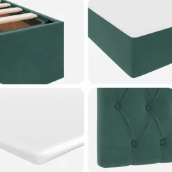vidaXL Camas Y Accesorios-Cama con almacenamiento con colchón 90 x 200 cm