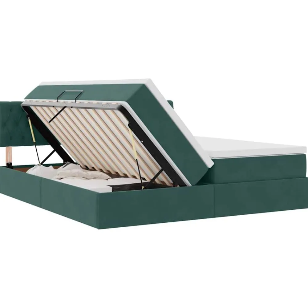 vidaXL Camas Y Accesorios-Cama con almacenamiento con colchón 90 x 200 cm