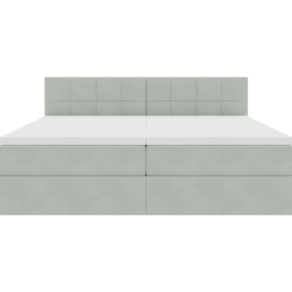 vidaXL Cama con almacenamiento con colchón 90 x 200 cm Gris claro