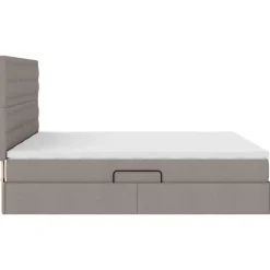 vidaXL Cama con almacenamiento 180 x 200 cm Cuero sintético Taupé Online