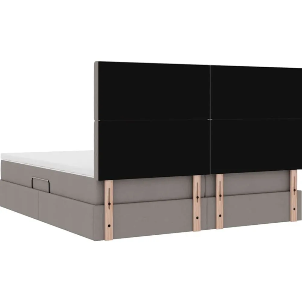 vidaXL Cama con almacenamiento 180 x 200 cm Cuero sintético Taupé Online