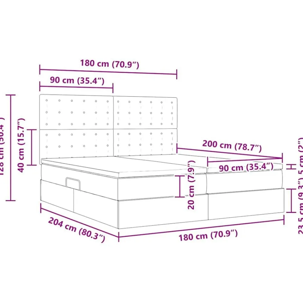 vidaXL Cama con almacenamiento 180 x 200 cm Cuero sintético Taupé Online