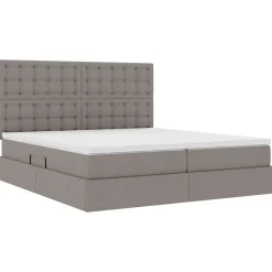 vidaXL Cama con almacenamiento 180 x 200 cm Cuero sintético Taupé Online