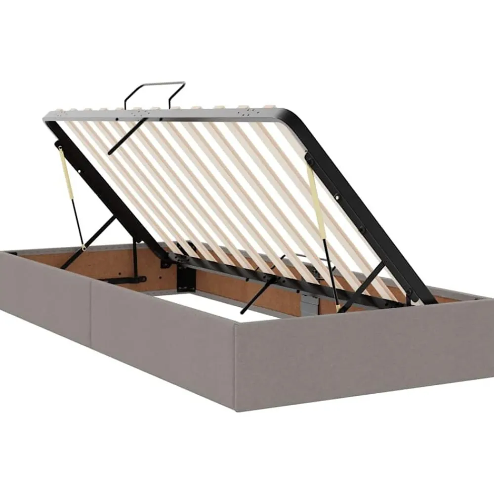 vidaXL Cama con almacenamiento 180 x 200 cm Cuero sintético Taupé Online