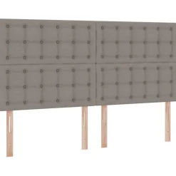 vidaXL Cama con almacenamiento 180 x 200 cm Cuero sintético Taupé Online