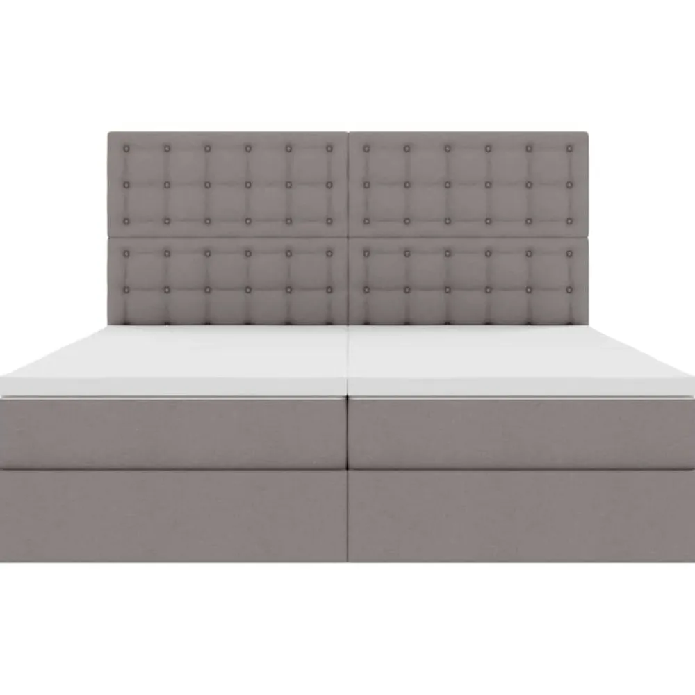 vidaXL Cama con almacenamiento 180 x 200 cm Cuero sintético Taupé Online