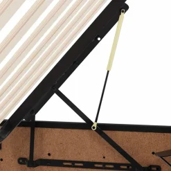 vidaXL Cama con almacenamiento y colchón con colchón 2 pcs Cuero Negro Outlet