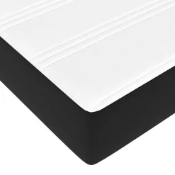 vidaXL Cama con almacenamiento y colchón con colchón 2 pcs Cuero Negro Outlet