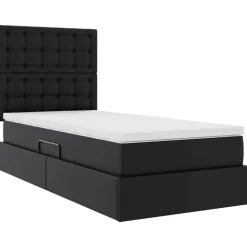 vidaXL Camas Y Accesorios-Cama con almacenamiento y LED 90 x 190 cm Cuero sintético