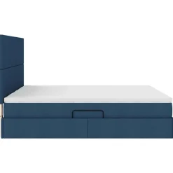 vidaXL Cama con almacenamiento 180 x 200 cm Cuero sintético Azul Sale